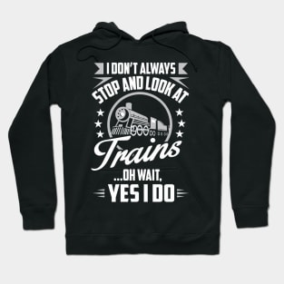 I Don'T Always S And Look At Trains Hoodie